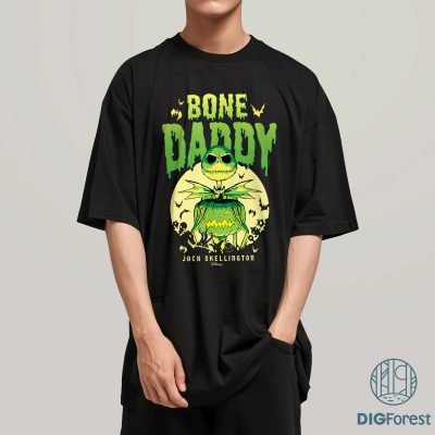 Jack Skellington Bone Daddy PNG – Nightmare Before Christmas, Jack Costume, Dad Halloween Shirt Design