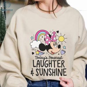 Disney Minnie Todays Forecast Laughter & Sunshine Png, Minnie Mouse Sublimation Shirt, Girls Trip Shirt, Besties Group Matching Shirt, Digital Download