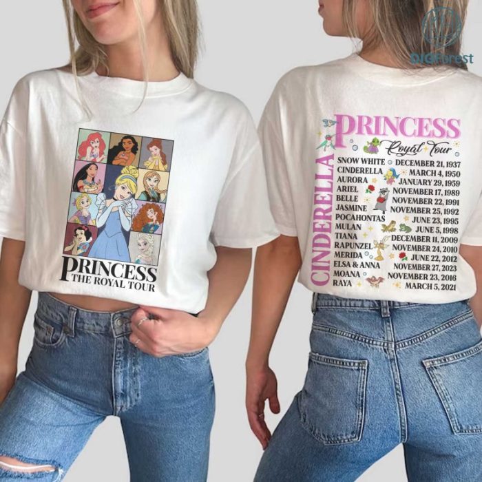 Disney Princess Eras Tour Png, Princess Royal Tour, Concert Music Png, Princess Cinderella, Ariel, Belle Shirt, Princess Eras Tour Shirt, Princess Squad, Clipart Sublimation