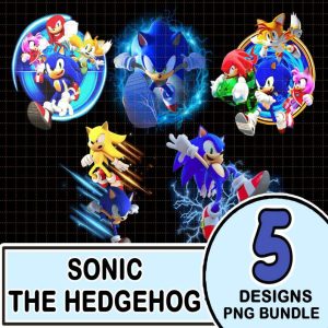 Sonic the Hedgehog 5 Design Bundle Png | Sonic Png | Sonic And Amy Rose Png | Sonic Video Game Png Digital Download