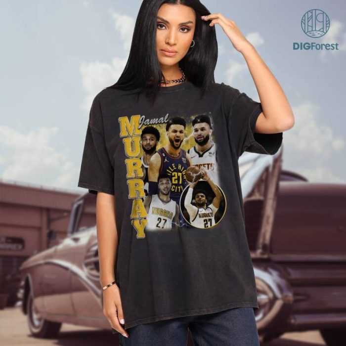 Vintage Wash Jamal Murray Png, Vintage Basketball Player Shirt , 90s Retro Graphic Design, Sports Lover Digital Download