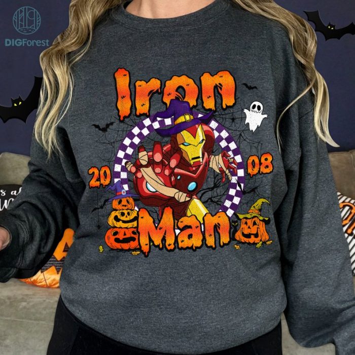 Iron Man Superhero Halloween Png, SuperHero Shirt, Man of Iron PNG, , Strong Super Hero, Digital Download