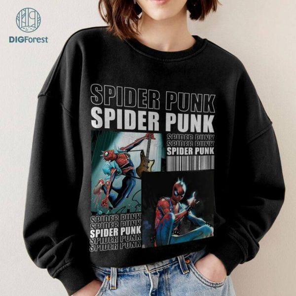 Spider-Punk Retro Png | Spider-Man 2023 Shirt | Vintage Spider Punk Png | Spiderman Comic Png | Hobie Brown Shirt | Spiderman 2023 | Digital Download