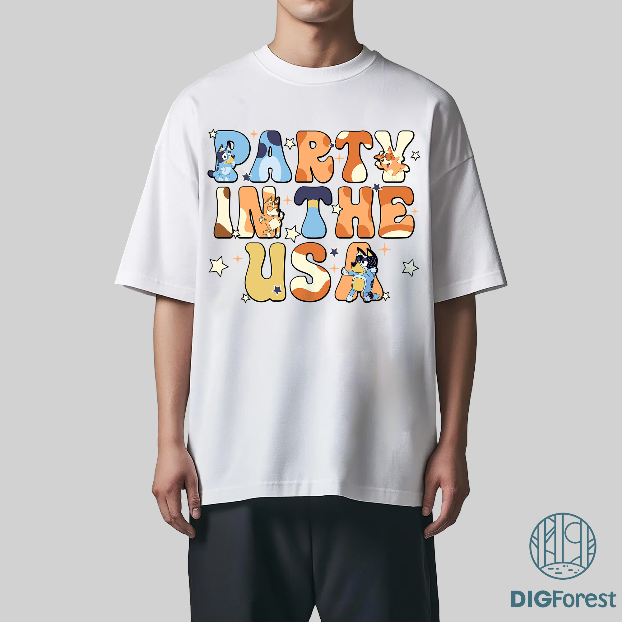 Bingo Party in the USA 4th of July Shirt - Bluey Patriotic Sublimation Design | Red White and Blue PNG Bingo Party in the USA 4th of July Shirt - Bluey Patriotic Sublimation Design | Red White and Blue PNG