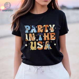 Bingo Party In The USA 4th Of July Png | Red White and Bluey Shirt | Bluey 4th Of July Digital | Fourth Of July PNG | Sublimation Designs