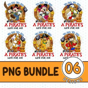 Disney Mickey and Friends Pirate Bundle Png | A Pirates Life For Me | Pirates Of Caribbean | Pirates Sublimation Png | Family Cruise Design Clipart