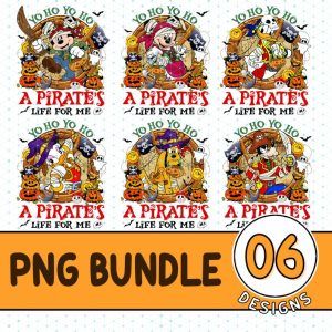 Disney Mickey & Friends Halloween Cruise Png | Pirates Halloween Sublimation Png | Clipart Png | A Pirates Life For Me | Halloween On The High Seas