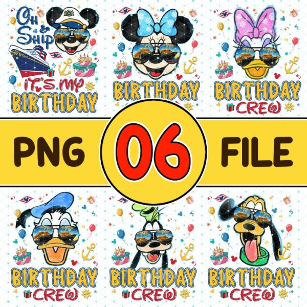 Disney Oh Ship! PNG It's My Birthday Mickey Cruise Line Shirt | Mickey & friends Cruising PNG| Family Cruise Tee | Birthday Crew | Birthday cruise