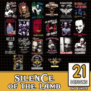 Silence of the Lambs 21 Designs Bundle Png | Silence of the Lambs Png | Hannibal Lecter Png | Horror Halloween Png | Halloween Movie