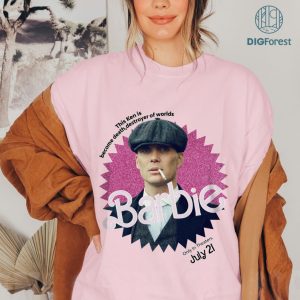 Tommy Shelby Barbie Shirt, Barbie PNG File, Birthday Girl Doll, Barbie Pink PNG, Birthday Gift, Instant Download