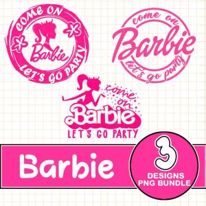 Barbie Bundle, Barbie Doll, Clipart Files, Barbie Icons Bundle, Barbie The Movie Png, Barbie Pink Png, Instant Download