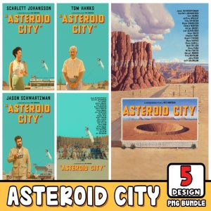 Asteroid City 5 Designs Bundle Png | Asteroid City Poster | Asteroid City Movie Print Art