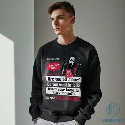 Scream Chat Horror Movie PNG – Scary Movie Ghost, Halloween Sublimation, Horror Movies Fan Gift PNG File