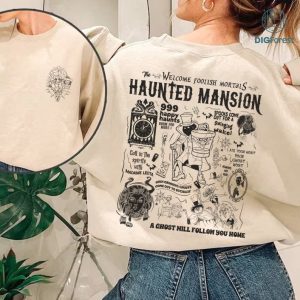Disney Vintage Haunted Mansion Png | The Haunted Mansion Sublimation Png | Hitchhiking Ghosts | Foolish Mortal Shirt | Halloween Png For Shirt