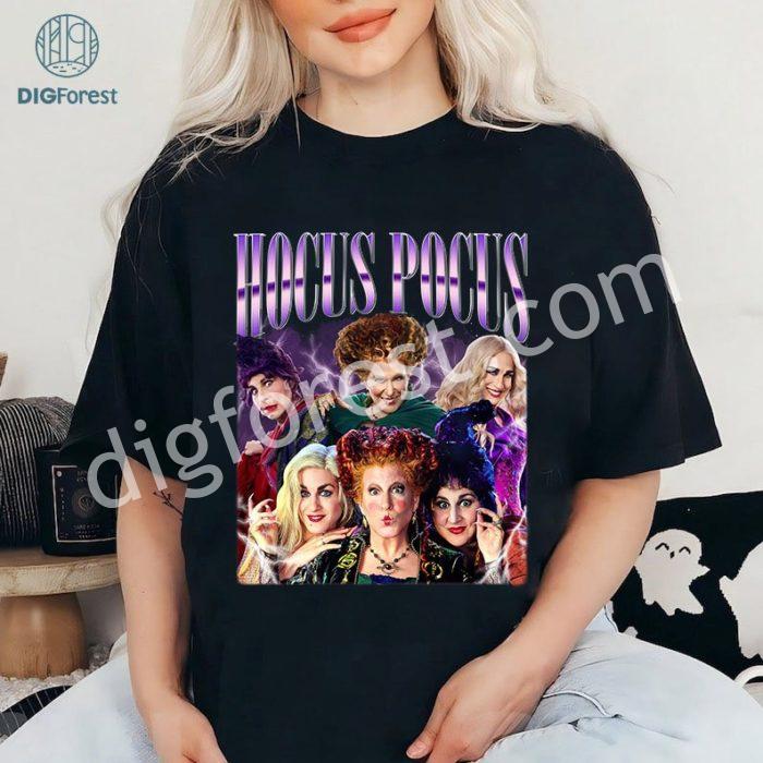 Hocus Pocus Vintage Graphic Shirt, The Sanderson Sisters Homage TV png, Hocus Pocus Halloween Bootleg Rap Shirt, Graphic Tees For Women, Instant Download