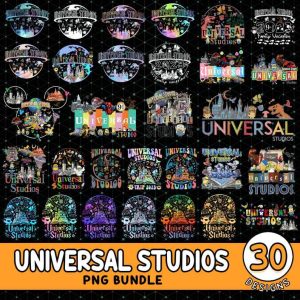 Universal Studios 30 Designs Bundle Png | Universal Png | Universal Orlando Png | Universal Trip 2023 Png Digital Download