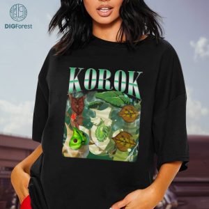 Korok Legend of Zelda Vintage Graphic PNG File, Legend of Zelda Homage TV Shirt, Korok Bootleg Rap Shirt, Sublimation Designs