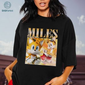 Tails Miles Prower Vintage Graphic Design, Sonic the Hedgehog Homage TV Shirt, Tails Bootleg Rap Shirt, Sublimation Designs