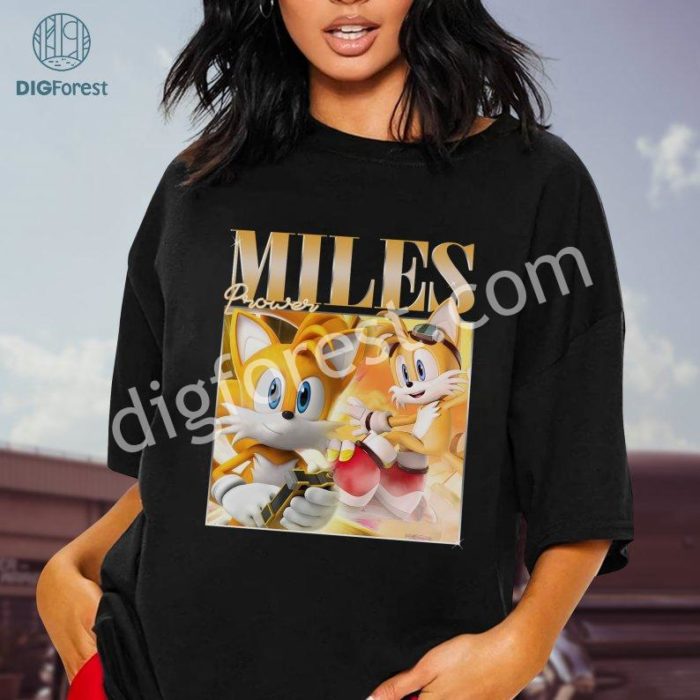 Tails Miles Prower Vintage Graphic Design, Sonic the Hedgehog Homage TV Shirt, Tails Bootleg Rap Shirt, Sublimation Designs