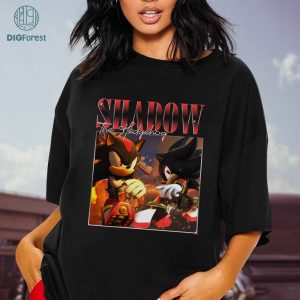 Shadow the Hedgehog Vintage Graphic Design, Sonic the Hedgehog Homage TV Shirt, Shadow Bootleg Rap Shirt, Sublimation Designs