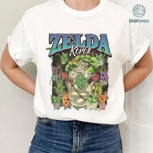 Korok Legend of Zelda Vintage Graphic Png, Legend of Zelda Homage TV Shirt, Korok Bootleg Rap Shirt, Graphic Tees For Women Trendy