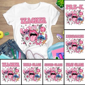 Disney Stitch And Angel Back To School PNG Sublimation Designs | Kindergarten Png | Stitch PNG | School png | Preschool PNG | Teacher Appreciation