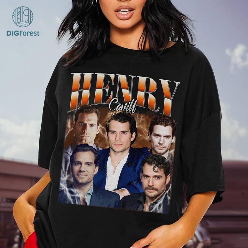 Henry Cavill Vintage Graphic PNG, Henry Cavill Homage TV Shirt, Henry Cavill Bootleg Rap Shirt, Graphic Tees For Women Trendy