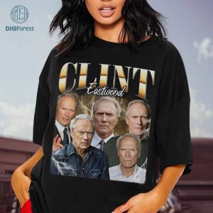 Clint Eastwood Vintage Graphic PNG, Clint Eastwood Homage TV Shirt, Clint Eastwood Bootleg Rap Shirt, Graphic Tees For Women Trendy