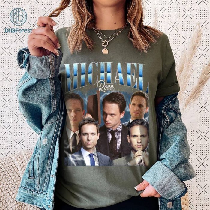 Michael Ross Vintage Graphic PNG, Suits Movie Homage TV Shirt, Michael Ross Bootleg Rap Shirt, Graphic Tees For Women Trendy