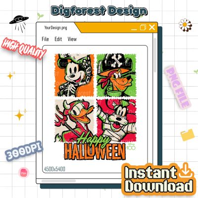 Disney Mickey and Friends Halloween PNG – Not So Scary 2025 PNG, Mickey Skeleton PNG, Spooky Season PNG