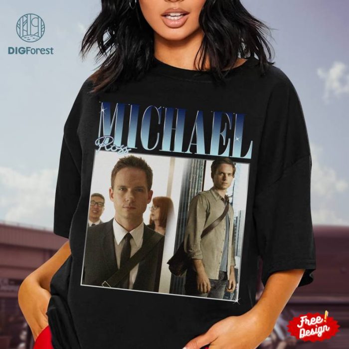 Michael Ross Vintage Graphic Png, Suits Movie Homage TV Shirt, Michael Ross Bootleg Rap Png, Graphic Tees For Women Trendy, Instant Download