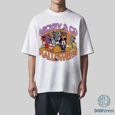 Disney Mickey and Friends Halloween PNG – Retro Mickey Minnie PNG, Spooky Season PNG, Trick or Treat PNG