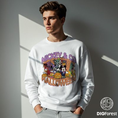 Disney Mickey and Friends Halloween PNG – Retro Mickey Minnie PNG, Spooky Season PNG, Trick or Treat PNG