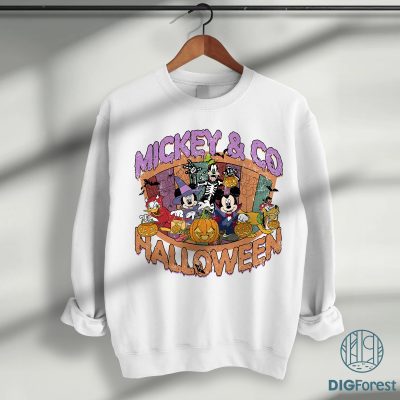 Disney Mickey and Friends Halloween PNG – Retro Mickey Minnie PNG, Spooky Season PNG, Trick or Treat PNG