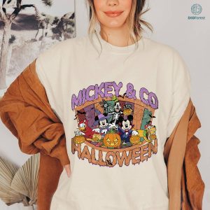 Disney Mickey And Friends Halloween Shirt | Retro Mickey Minnie Spooky Season Halloween Shirt | Minnie Halloween Trick Or Treat Shirt | Mickey And Friends Halloween Design | Instant Download
