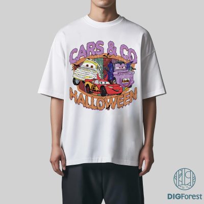 Disney Cars Halloween PNG – Retro Cars Land PNG, Lightning McQueen PNG, Trick or Treat PNG