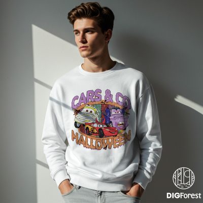 Disney Cars Halloween PNG – Retro Cars Land PNG, Lightning McQueen PNG, Trick or Treat PNG