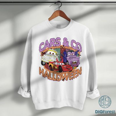 Disney Cars Halloween PNG – Retro Cars Land PNG, Lightning McQueen PNG, Trick or Treat PNG