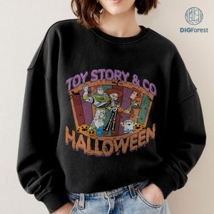 Disney Toy Story Halloween Shirt | Retro Toy Story Spooky Season Halloween Png | Woody Buzz Lightyear Halloween Trick Or Treat Shirt