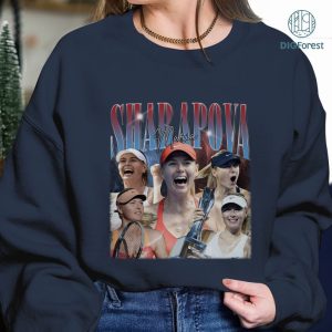 Maria Sharapova Vintage Graphic PNG File, Maria Sharapova Homage TV Shirt, Maria Sharapova Bootleg Rap Shirt, Sublimation Designs