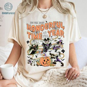 Disney It's The Most Wonderful Time Of The Year Halloween Png, Mickey's Not so scary shirt, Spooky Season, Disneyland Halloween Sublimation Png