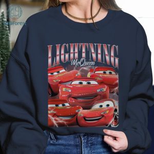 Disney Lightning McQueen Cars Vintage Graphic Png, Cars Homage TV Shirt, Lightning McQueen Bootleg Rap Png, Graphic Tees For Women Trendy, Instant Download