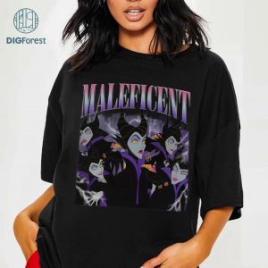 Disney Maleficent Vintage Graphic Png, Villains Maleficent Homage TV Shirt, Maleficent Bootleg Rap Png, Graphic Tees For Women Trendy, Instant Download
