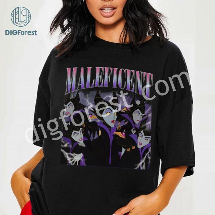 Disney Maleficent Vintage Graphic Png, Villains Maleficent Homage TV Shirt, Maleficent Bootleg Rap Png, Graphic Tees For Women Trendy, Instant Download