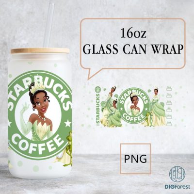Disney Tiana Princess 16Oz Glass Can Wrap Design | The Princess and the Frog Glass Can Wrap | Disneyland Can Glass | Libbey Can Glass | Trick or Treat Disney Tiana Princess 16Oz Glass Can Wrap Design | The Princess and the Frog Glass Can Wrap | Disneyland Can Glass | Libbey Can Glass | Trick or Treat