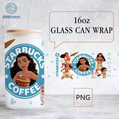 Disney Moana Coffee Cup 16 Oz Libbey Glass Can Wrap Png | Sublimation Digital Download | 16oz Iced Coffee Cup Png | Png Files For Sublimation Disney Moana Coffee Cup 16 Oz Libbey Glass Can Wrap Png | Sublimation Digital Download | 16oz Iced Coffee Cup Png | Png Files For Sublimation