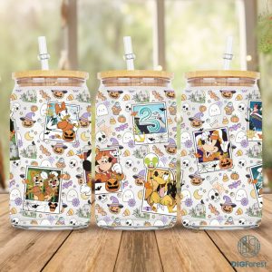 Disneyland Cruise Squad 25th Silver Anniversary At Sea 2023 16oz Libbey Glass Can Wrap | Disney Mickey and Friends Cruise Line | Family Trip 2023
