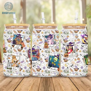 Disney Stitch 16oz Can Glass | Libbey Can Glass | Halloween Stitch Characters | Halloween Glass | Spooky Stitch Wrap | Halloween Png