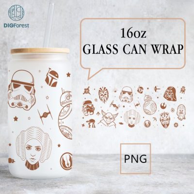Starwars Characters 16Oz Libbey Glass Can Wrap Png | Baby Yoda Darth Vader Leia Princess Glass Wrap Png | Starwars Galaxy Tumbler Wrap Png Starwars Characters 16Oz Libbey Glass Can Wrap Png | Baby Yoda Darth Vader Leia Princess Glass Wrap Png | Starwars Galaxy Tumbler Wrap Png