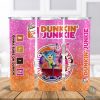 Disney Inside Out Dunkin Junkie Png Tumbler Wrap | Dunkin Junkie 20Oz Skinny Tumbler Design | Dunkin Junkie Donut Inside Out Coffee Tumbler Png